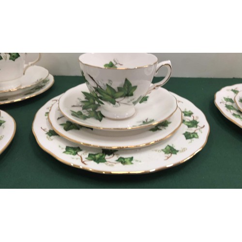 2 - 20 piece Ivy leaf tea set by Crown Royal