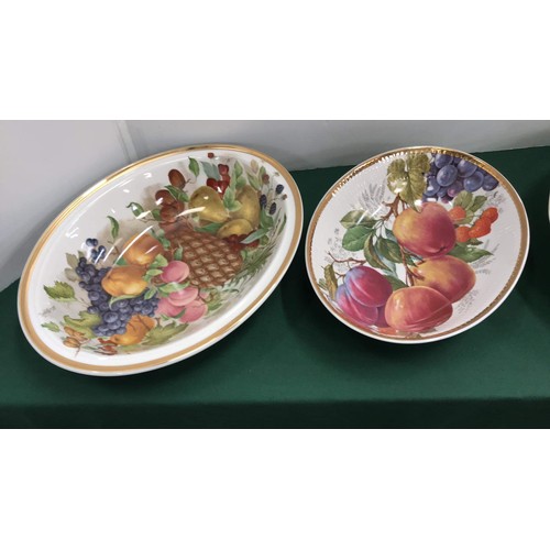 3 - Collection of fruit decorated dishes to include Czechoslovakia make