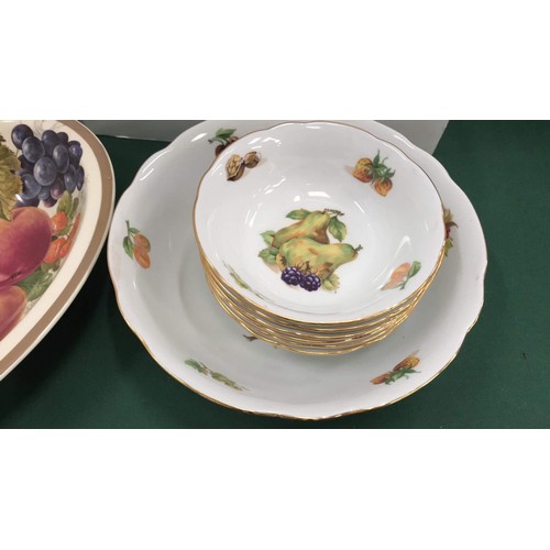 3 - Collection of fruit decorated dishes to include Czechoslovakia make