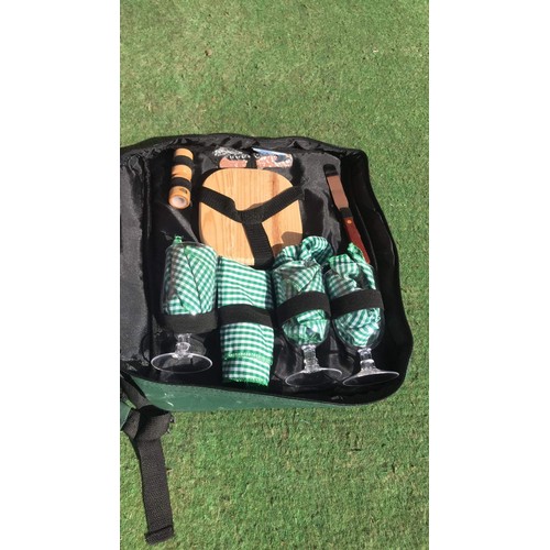 239 - Green picnic backpack set