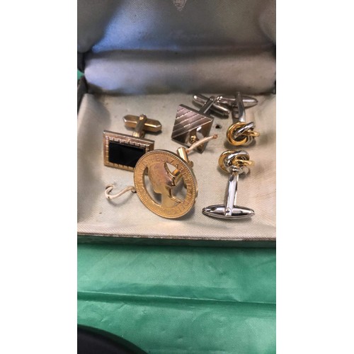 278 - Selection of cufflinks including simpsons