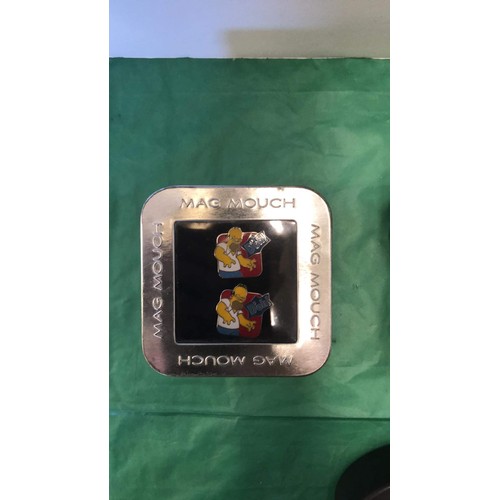 278 - Selection of cufflinks including simpsons