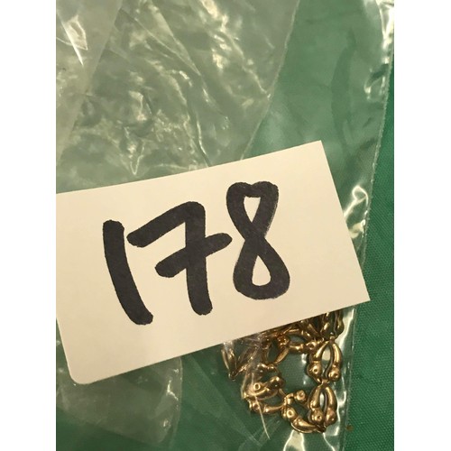 178 - Gold 9ct bracelet weight 2.42g