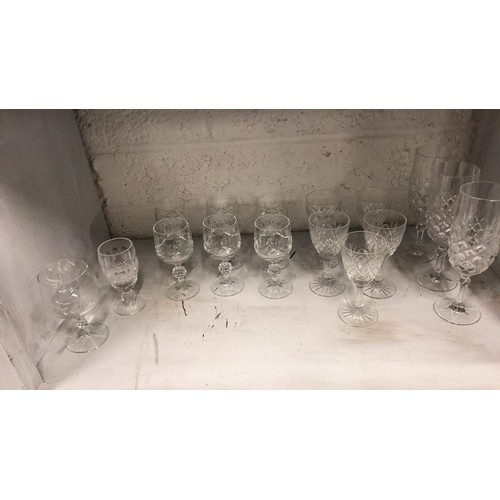 265 - Selection of cut and crystal glasses