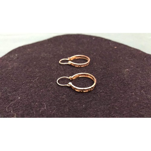 139 - Pair of 14ct gold earrings