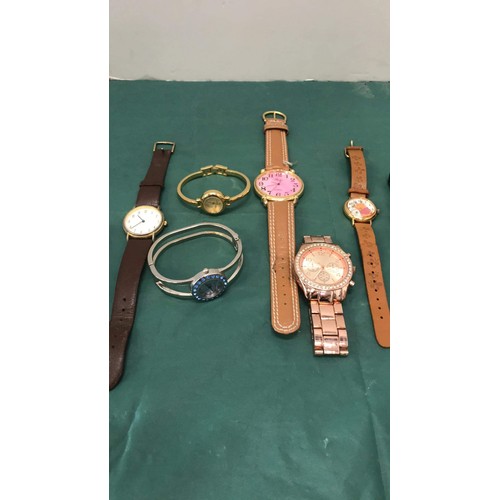 314 - Quantity of 8 mixed ladies and gents watches of different styles & makes