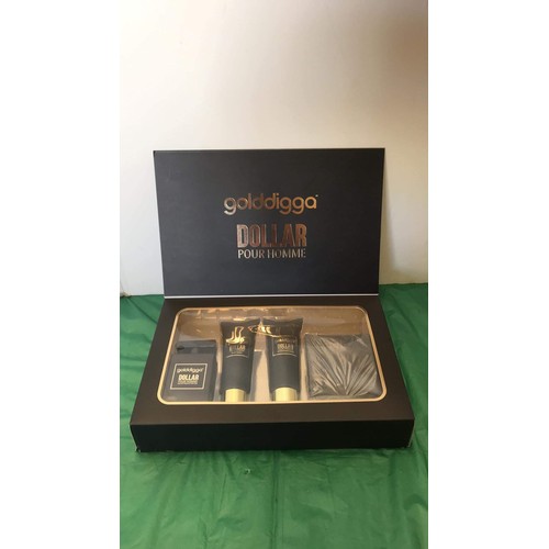 310 - golddigga gift set including body wash, aftershave balm, wallet & perfume