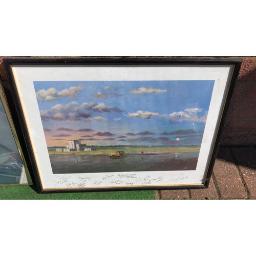 323 - Framed & glazed aviation & village prints