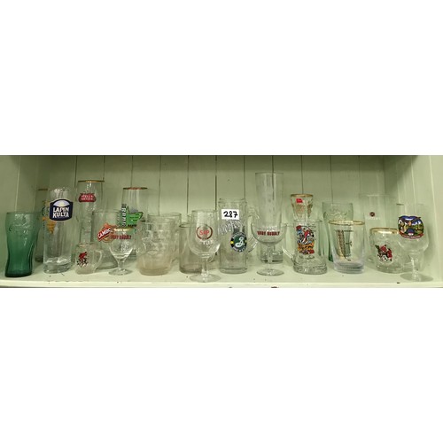 287 - Selection of advertising glasses