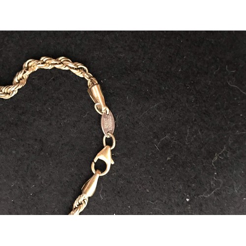 143 - 925  / 9ct bonded gold bracelet weight 2.21g