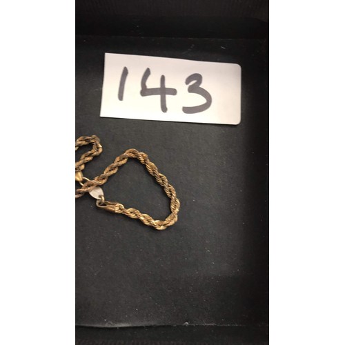 143 - 925  / 9ct bonded gold bracelet weight 2.21g