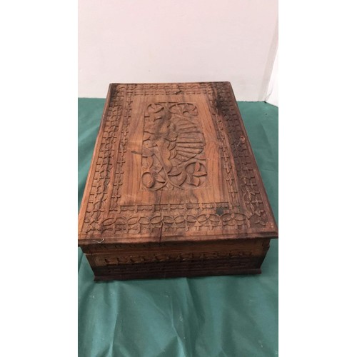 347 - Wooden carved box