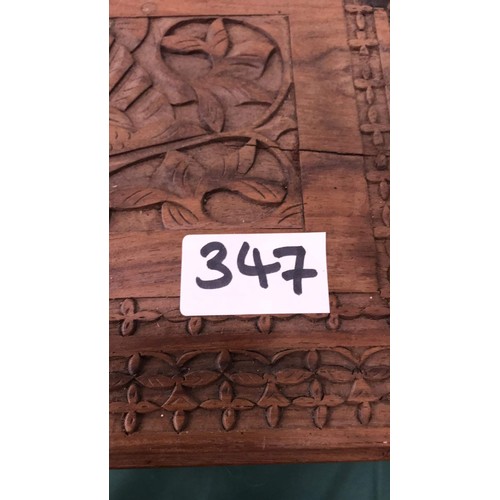 347 - Wooden carved box