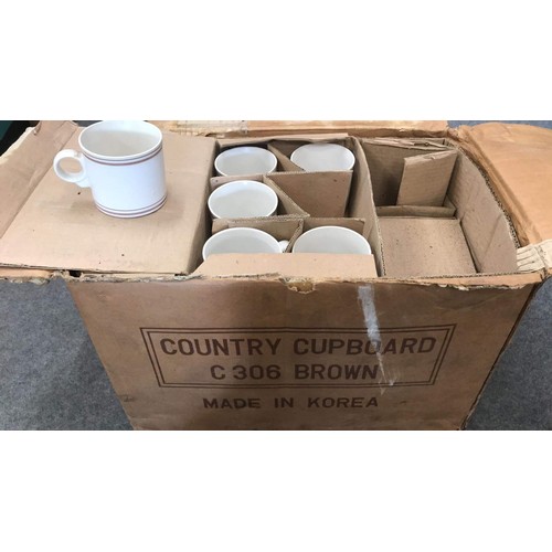 364 - Country cupboard C306 brown tea set