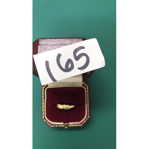 165 - 14ct gold ring size Q weight 2.31g