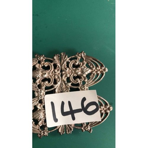 146 - silver hall marked nurses buckle