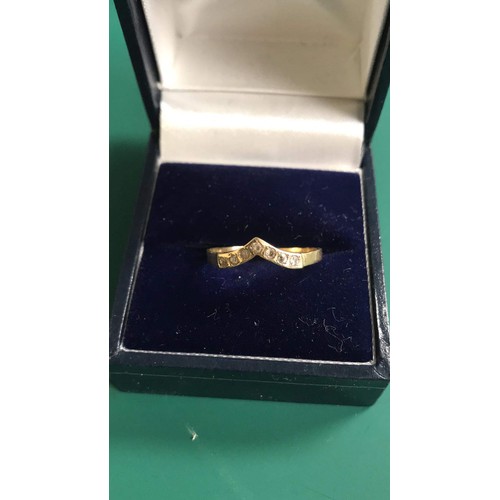 169 - 9ct wishbone  ring size O/P weight 1.13g