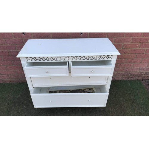 437 - white 2 over 2 chest of drawers project see all pictures