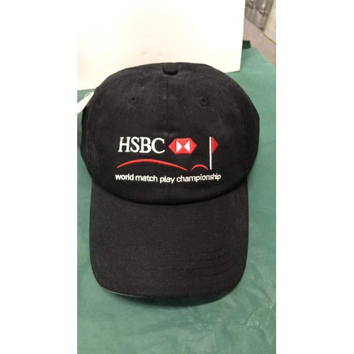 456 - HSBC BASE BALL CAP  signed by Ernie  Els the south African Golfer  And colin macron air horn