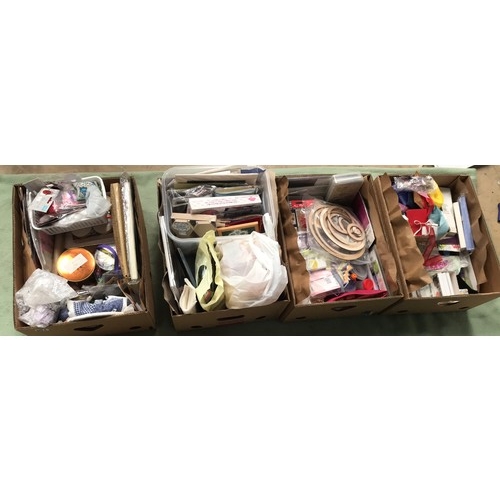 491 - Four boxes of mixed craft ware