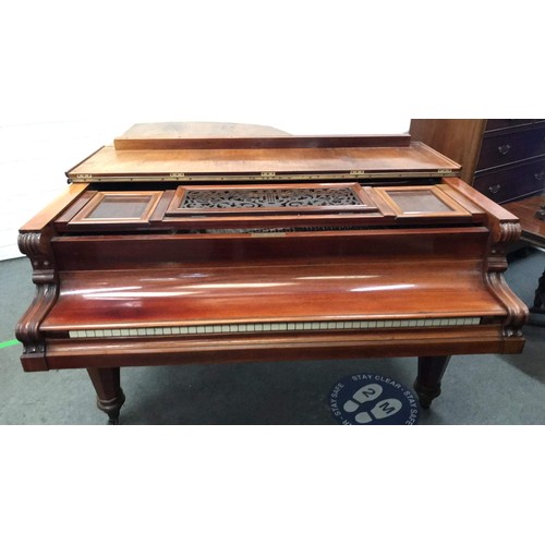 511 - ROSE WOOD OVER STRUNG  Grand Piano By J L DUYSEN Berlin GERMANY  MODEL NUMBER 10384 Imported by EDWI... 