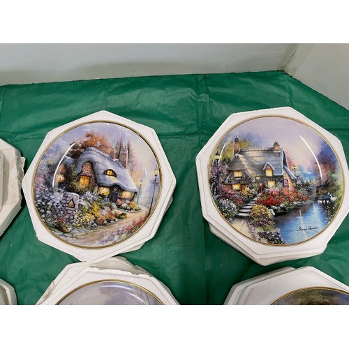 591 - 6 cottage scene collectors plates - 3 by Royal Doulton