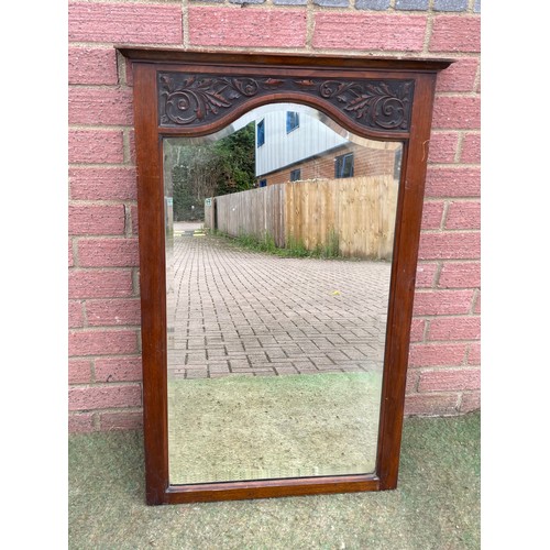 557 - American walnut arch top mirror