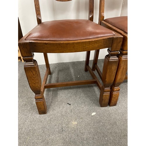 534 - 2 oak Art Deco style chairs