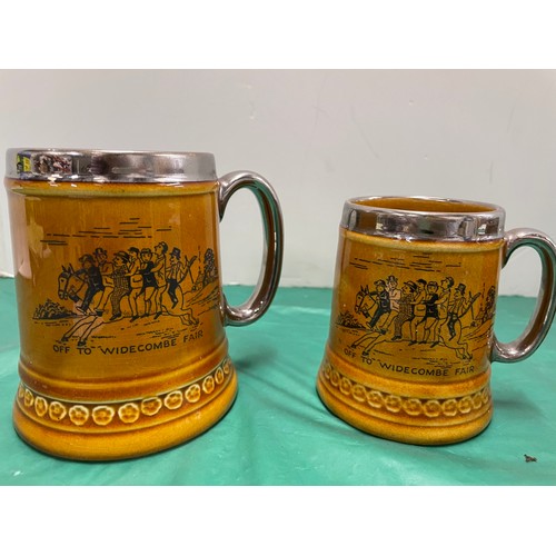 531 - 3 lord nelson pottery tankards