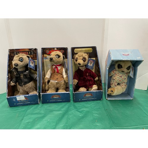 526 - 4 boxed meerkat characters