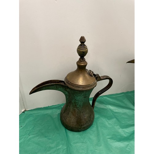 524 - 2 brass turkish coffee pots