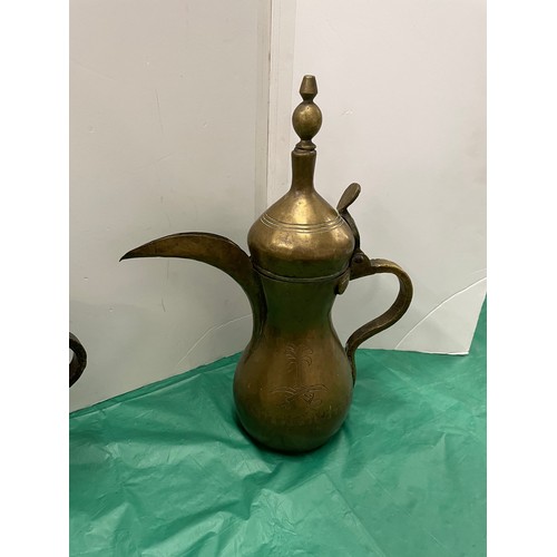 524 - 2 brass turkish coffee pots