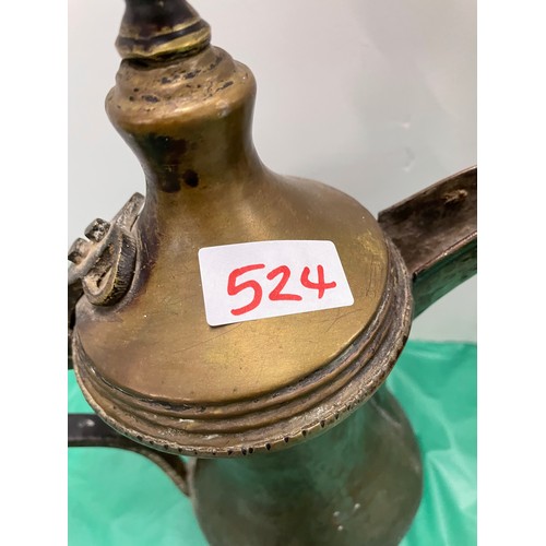 524 - 2 brass turkish coffee pots