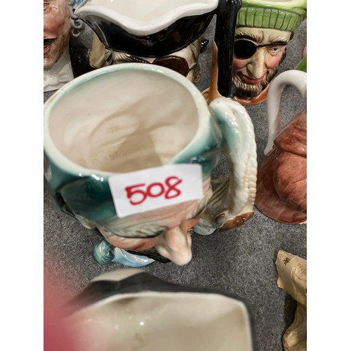 508 - Large quantity of toby and mixed maker character jugs