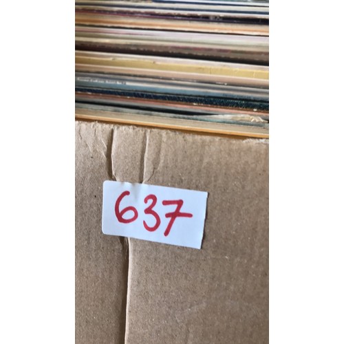 637 - Four boxes of records to include Elvis, Gene Pitney, Glen campbell & more