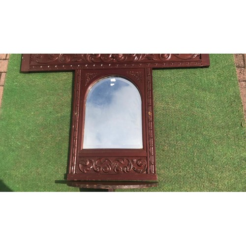 687 - Edwardian over mantle mirror