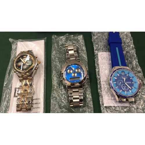 31 - 3 gents watches mixed