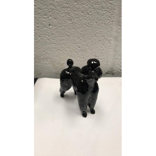 3 - Beswick black poodle