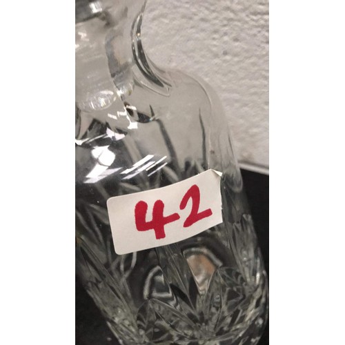 42 - lead crystal glass decanter