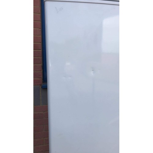 74 - Tall upright fridge freezer in white used by hotpoint