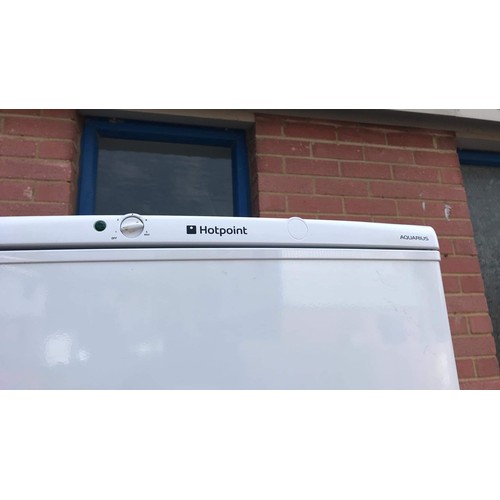 74 - Tall upright fridge freezer in white used by hotpoint