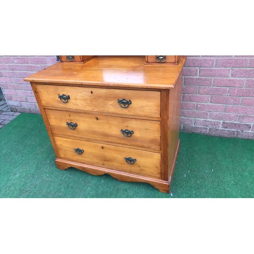 71 - Satin wood dressing chest