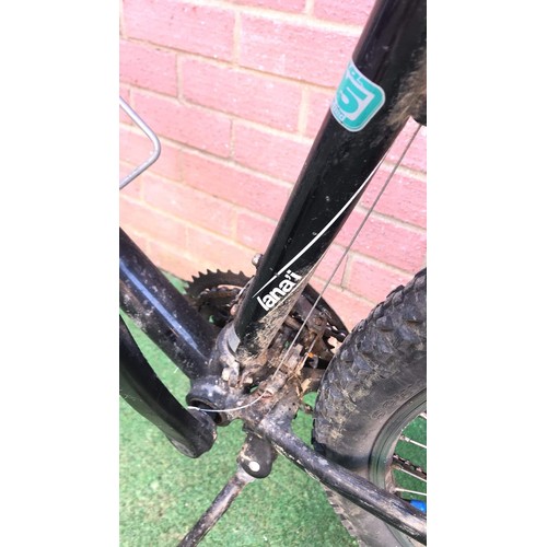 66 - used black mountain bike with saddle bags