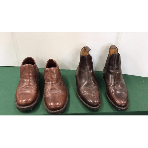 17 - mens dealer boots and shoes in brown