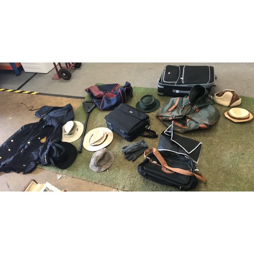 229 - Selection of luggage ware & hats