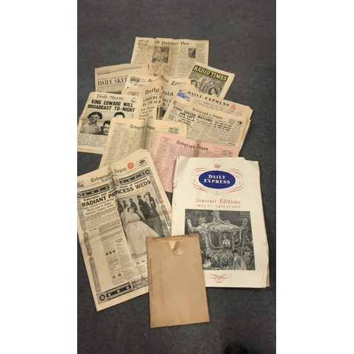 227 - Assortment of vintage newspapers including yorkshire post, daily express & more from 1930s onwar... 