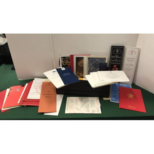 215 - Box of ephemera to include duke of edinburgh invites attended by royality and other celebrities to i... 