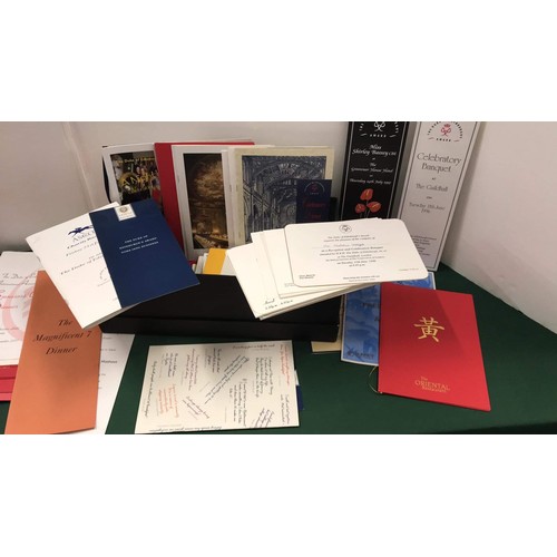 215 - Box of ephemera to include duke of edinburgh invites attended by royality and other celebrities to i... 