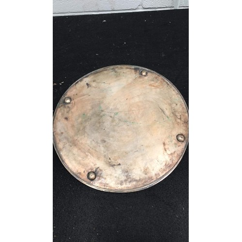 345 - large copper and silver tea tray