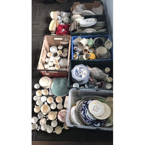 344 - 8 x boxes of mixed china items